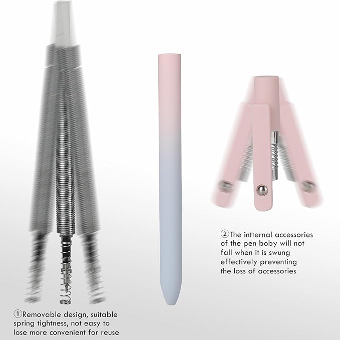 Ddaowanx Gel Pens, 10 Pcs 0.5mm Quick Dry Black Ink Pens Fine Point Smooth Writing Pens, Cute Office School Supplies Gifts for Women (10 Pcs Gradient-Black Ink)