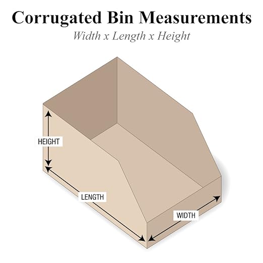 Partners Brand PBINBIN29K Open Top Bin Boxes, 2" x 9" x 4-1/2", Kraft (Pack of 25)