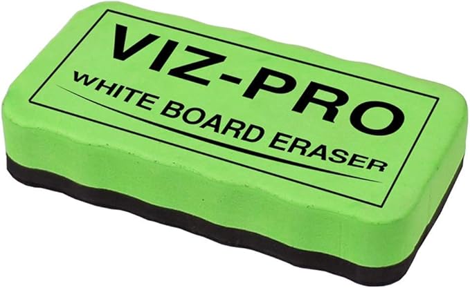 VIZ-PRO Magnetic White Board Eraser, 3 Colored Eraser, 9 Pieces