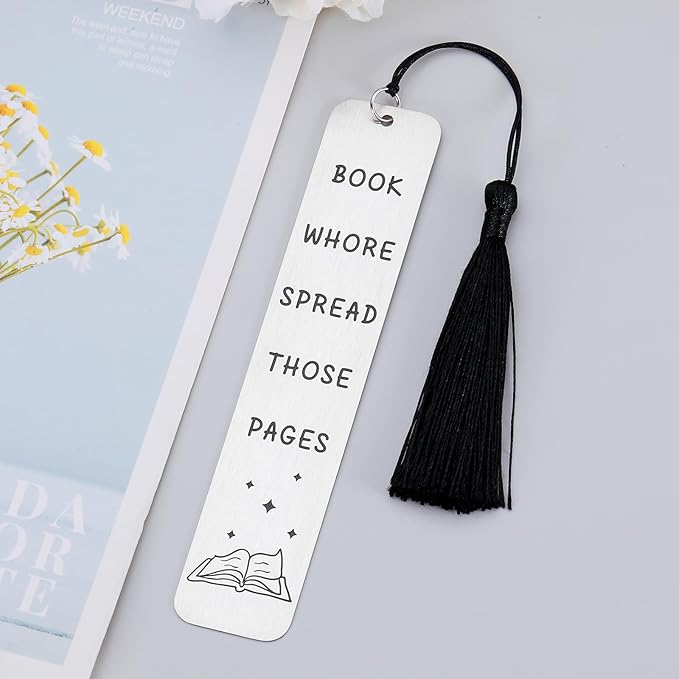 Spicy Bookmarks for Women Book Lovers Bookish Book Marker Gifts with Tassels for Female Friends BFF Her Smutty Book Readers Bookworms Birthday Stocking Stuffers Gifts Reading Present Book Club Gifts