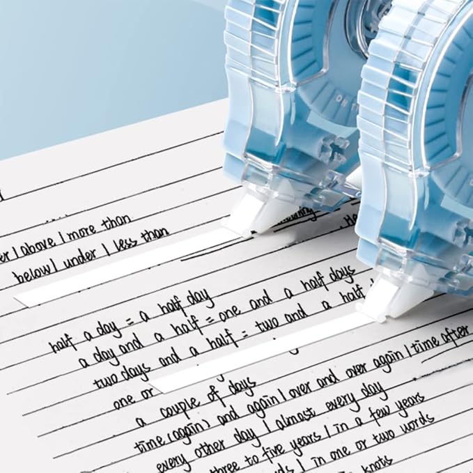 Correction Tape, 12 Pack White Out Correction Tape Dispenser, Easy to Use Applicator for Instant Corrections, Study Supplies and Office Products, 144mx5mm