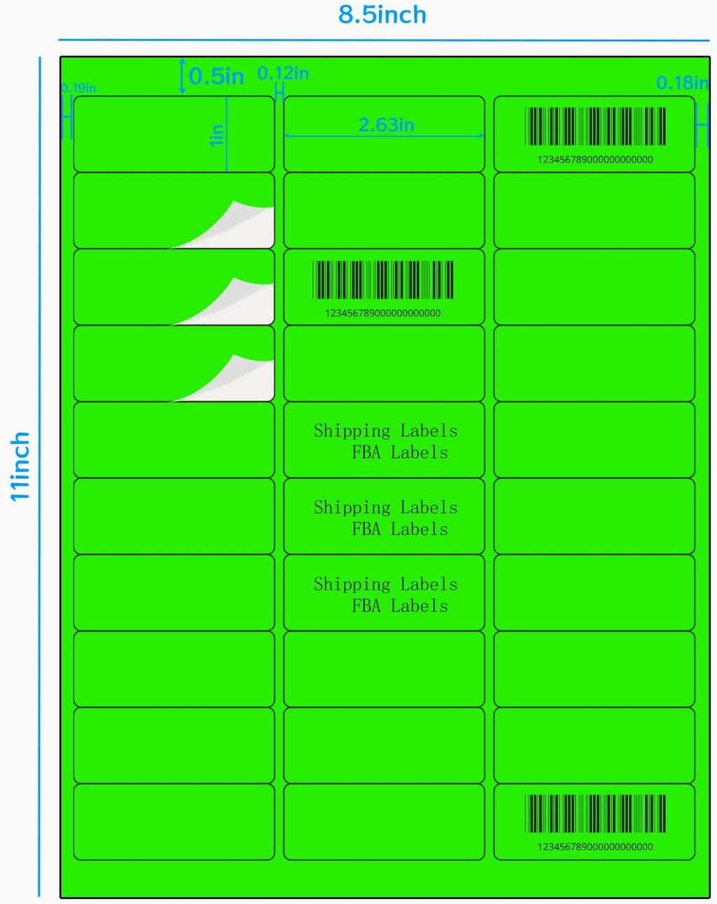 STARLIBOO 1" x 2-5/8" Neon Colored Labels Stickers Fluorescent Bright Neon Color Address Labels for Laser/Inkjet Printer, Permanent Adhesive- 600 Pcs/ 4Colors