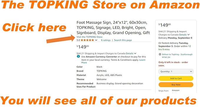 SPA open Sign, 24"x12", 60x30cm, TOPKING, Signage, LED, Bright, Open, Signboard, Display, Grand Opening, Gift