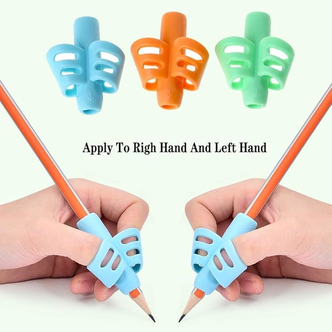 JuneLsy Pencil Grips for Kids Handwriting gripper Pencil Holder Posture Correction Training Writing AIDS for preschooler Kids toddler Children 3-7Year