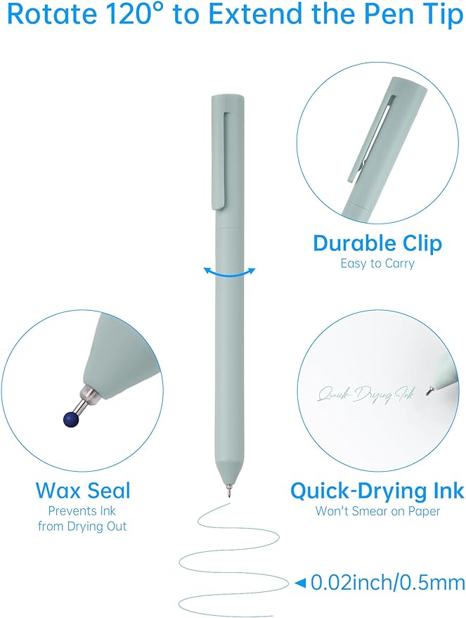 NiArt Bible Highlighters and Pens No Bleed, Morandi Colors 12 Highlighters + 8 Gel Pens + 200 Sticky Notes, Ergonomic Design with Fade-Resistant Soft-Toned Pastel Ink for Journaling