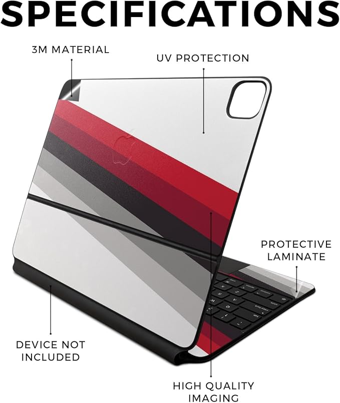 Skin Compatible with Apple Magic Keyboard for iPad Air 13-inch (M2) 2024 - Slant Stripes - Premium 3M Vinyl Protective Wrap Decal Cover - Easy to Apply | Crafted in The USA by MightySkins