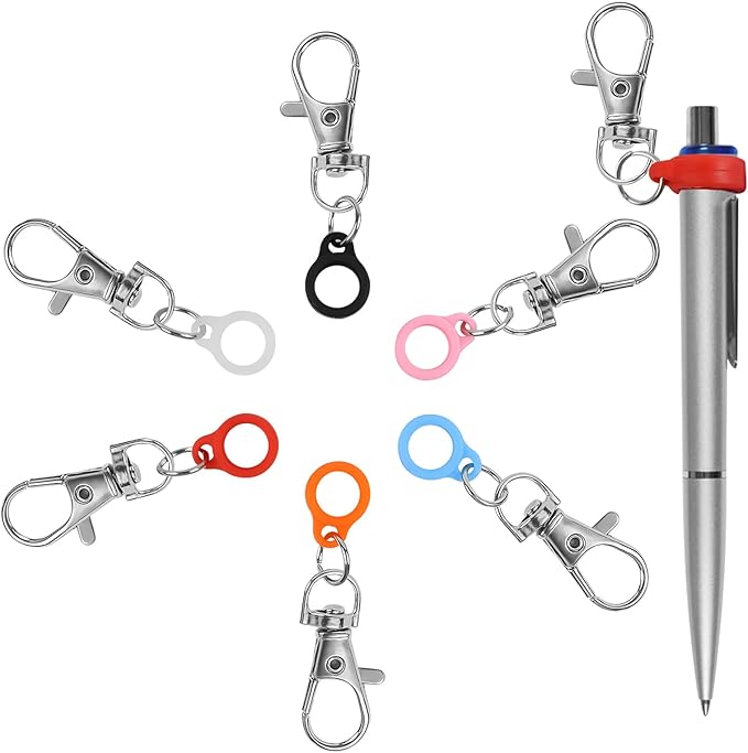 6PCS Retractable Pen Holders - Clip on Pens for Badge Reel, Perfect Pen Holder for Lanyard, Nurses, and X-ray Marker Holder