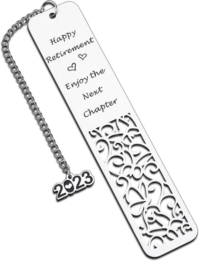 AMBREGRISSUN Retirement Gifts for Women Men 2023 Happy Retirement Bookmark Leaving Going Away Gift for Coworker Colleague Employee Boss Retired Teacher Friends Mom Dad Enjoy The Next Chapter Christmas