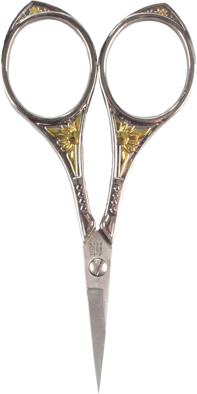 JubileeYarn Sun Motif Embroidery Craft Scissors - Silver - 1 Scissor