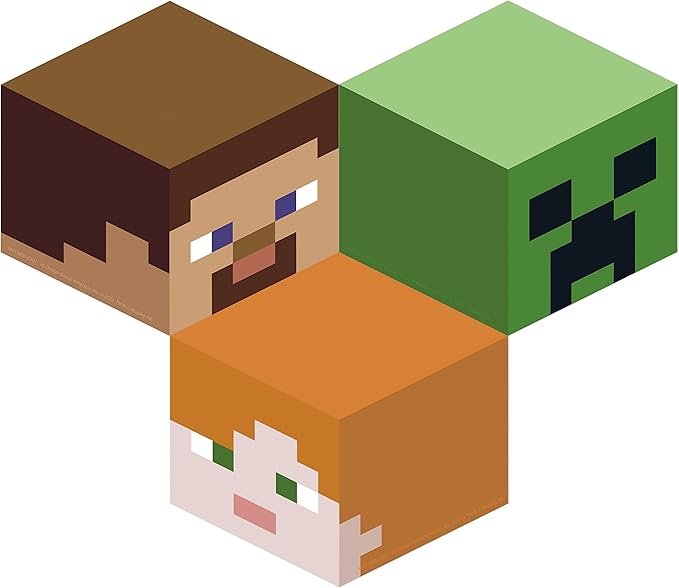 Eureka Minecraft Paper Cut-Out Classroom Decorations for Teachers, 36 Pieces