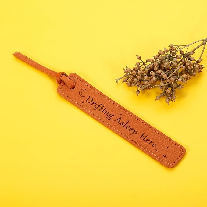 Leather Bookmark Wedding Party Gift Wedding Gift for Book Lovers Bookish Gift Drifting Asleep Here Book Marks for Reading Women Leather Anniversary Gifts for Her Women Wedding Reader