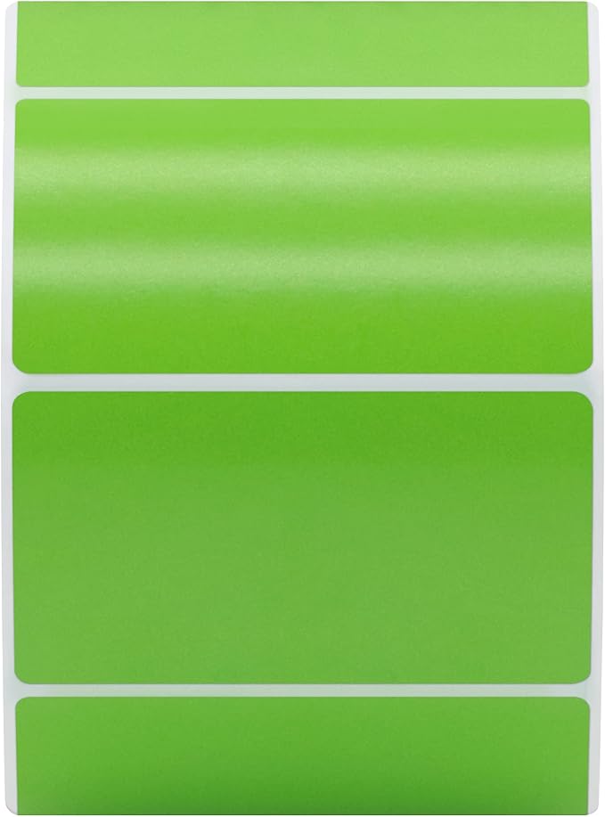 Hybsk 2.25x1.25 inch Color Direct Thermal Labels for Shipping, Barcodes, Address, Compatible with Rollo Label Printer & Zebra Desktop Printers(2.25"x1.25",Green)