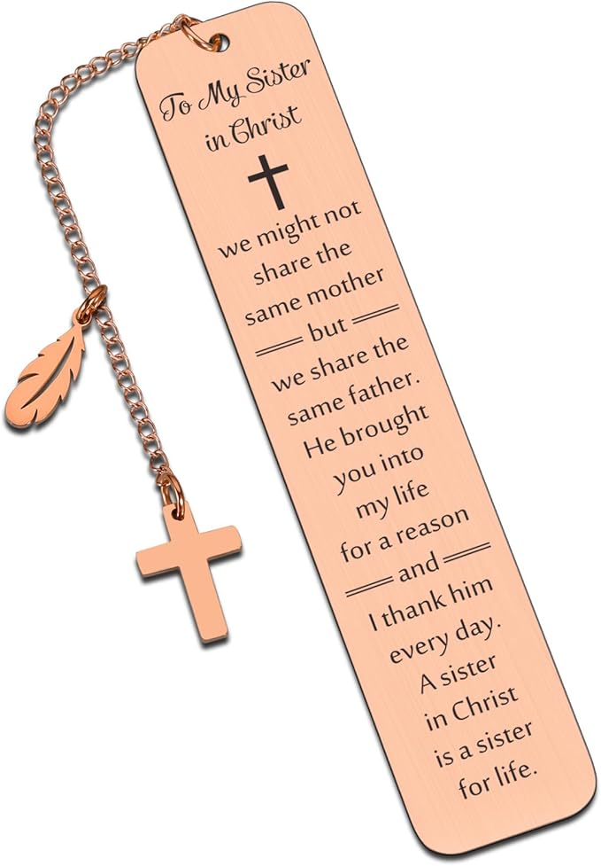 Sisters in Christ Gifts for Women, Religious Birthday Gifts for Women, Secret Sister Gifts for Women Christian, Christian Gifts for Female Friendship, Religious Sister Bookmark, Faith Based Gifts