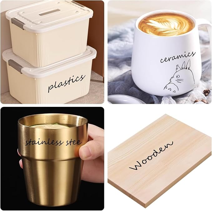 Permanent Markers, Ultra Fine Point, Black, 16 Count, 0.4mm, Fine tip permanent marker set, quick dry, waterproof, fading resists, durable, marks on paper, glass, ceramic, plastic, wood, rock, metal