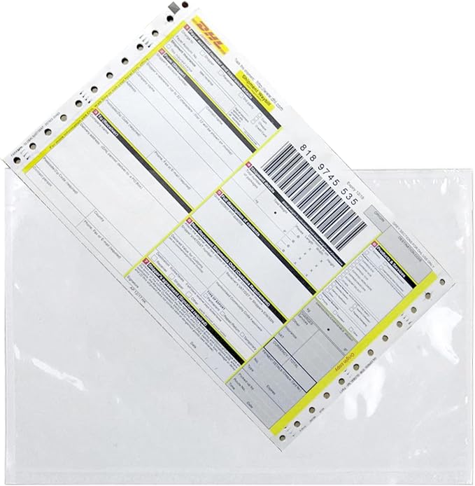 Packing List Envelopes, Clear 6” x 9” Self Adhesive Shipping Labels Envelope Pouches (100 PCS)