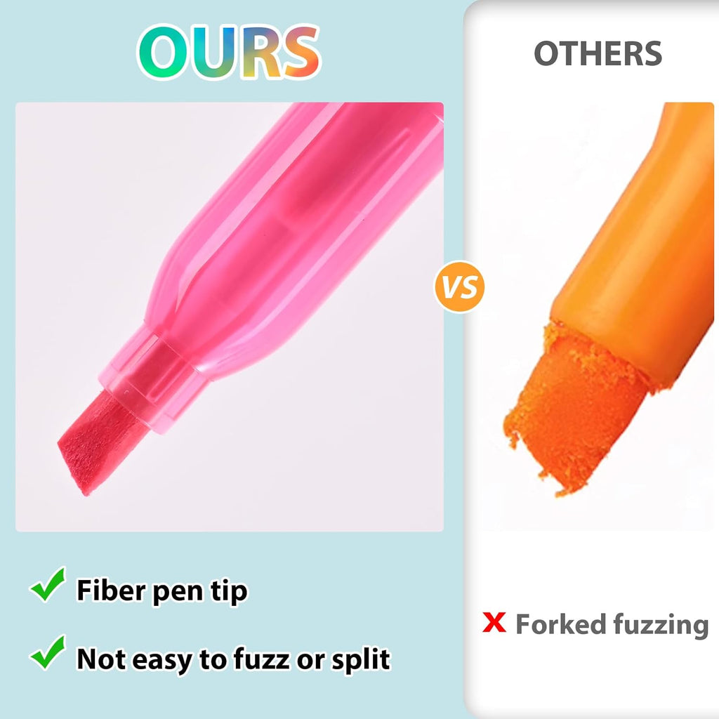 SMELHA Highlighters - 150 Pack Assorted Colors, 6 Colors, Chisel Tip, Quick Dry, Suitable for Offices, Schools, Home