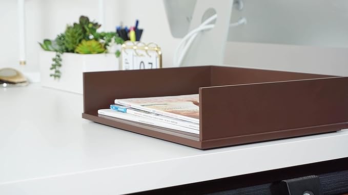 Victor Mocha Brown Collection, Letter Tray, Brown, (B1154)