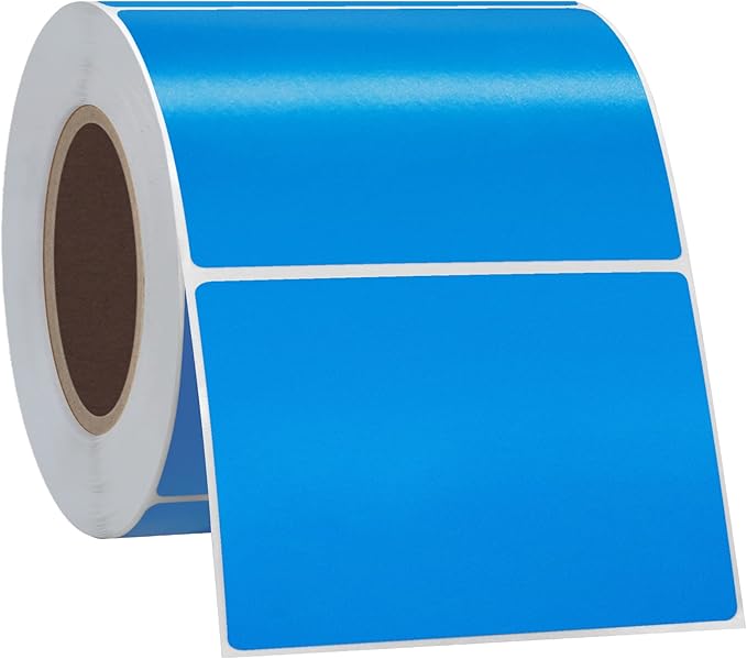 Hybsk 3x2 inch Color Direct Thermal Labels for Shipping, Barcodes, Address, Compatible with Rollo Label Printer & Zebra Desktop Printers(3"x2",Blue)