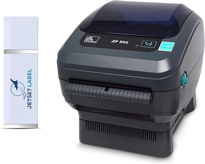Zebra ZP 505 Label Direct Thermal Bar Code Zebra Label Printer ZP505 | USB, Serial, and Parallel Connectivity 203 DPI Resolution | Includes Jetset Software