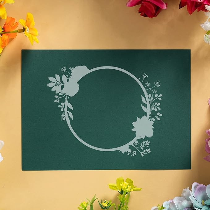 100 Pack Thick Paper Cardstock Blank Heavy Cards Stock for Invitations, Greeting Cards Making, Postcards, Photos, 250GSM Thick Paper (Dark Green, 5x7 inches)