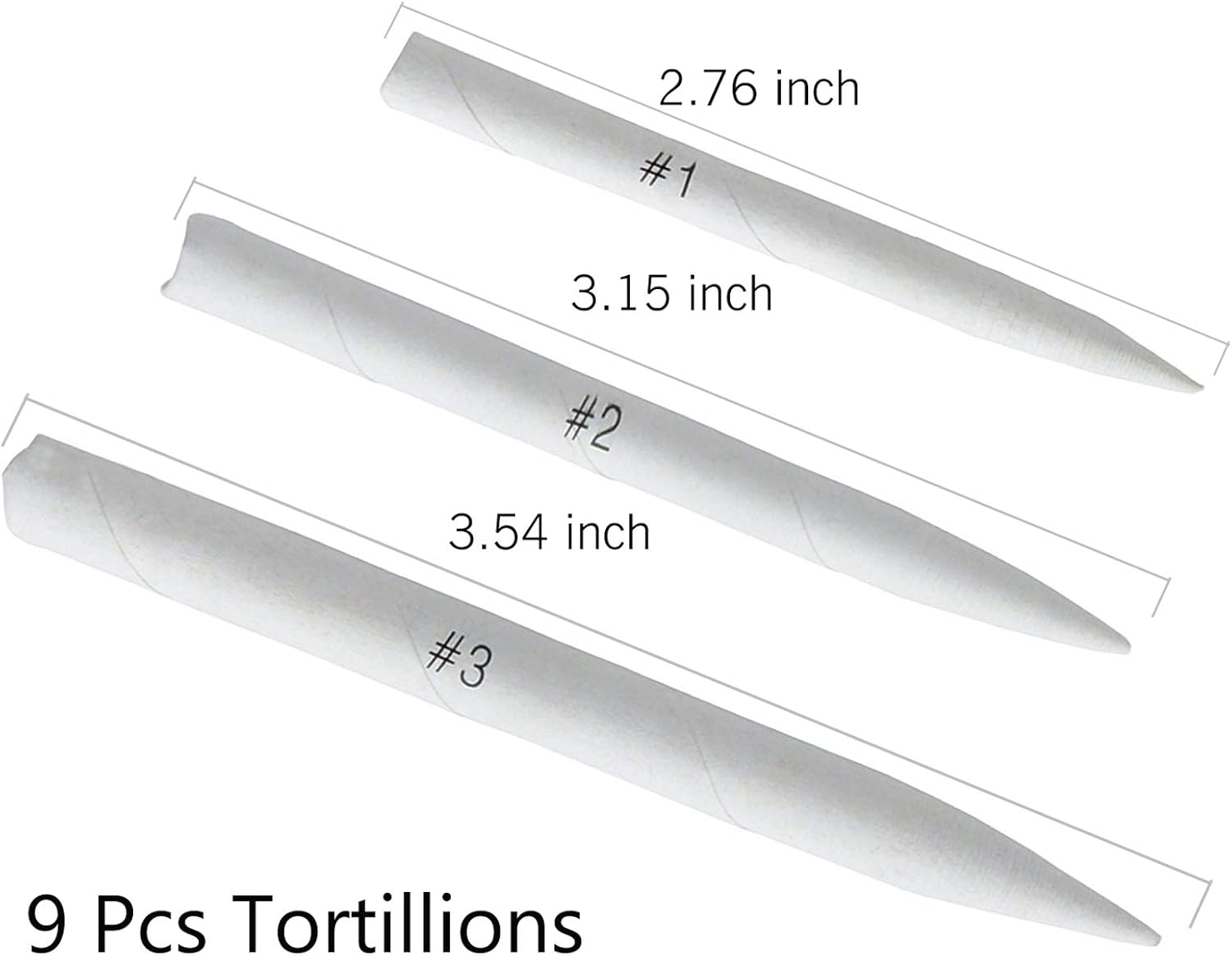 21 Pcs Blending Stumps and Tortillions Set with Sketch Sandpaper Pencil Sharpener Pointer and Pencil Extension Tool Drawing Art Kneaded Eraser for Student Sketch Drawing Set by VENCINK