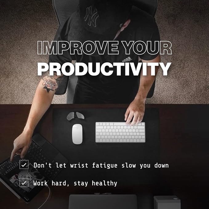 DELTAHUB Carpio 2.0 - Right-Handed Truly Ergonomic Wrist Rest for Mouse, Carpal Tunnel Support, Pain Relief, Anti-Fatigue, Easy Glide, Sleek, Office Computer, Laptop, Gaming - Small, White