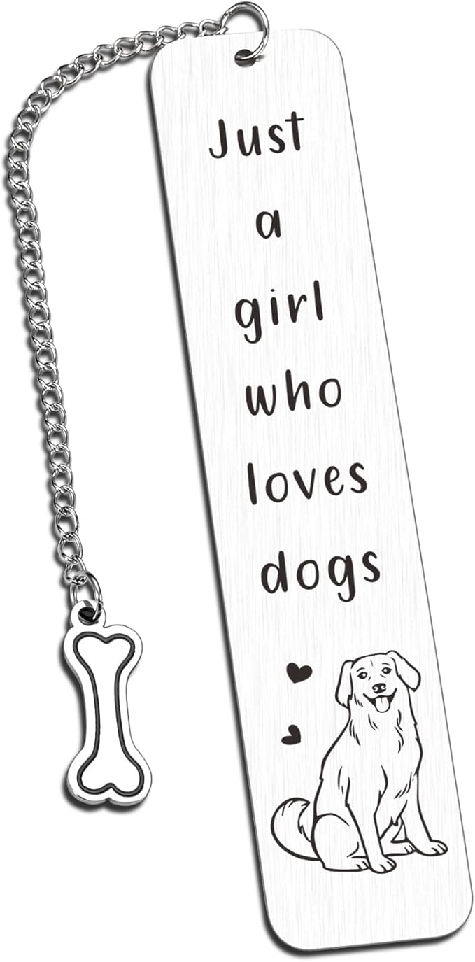 Dog Lovers Dog Mom Gifts for Women, Book Tracker, Book Marks for Reading Women, Birthday Gifts for Book Lovers Friend, Christmas Stocking Stuffers for Teen Girls, White Elephant Thanksgiving Day Gifts