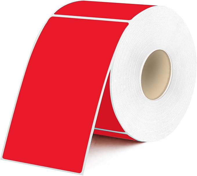 Colored Labels Stickers 2 X 3 Inch, Removable Rectangular Moving Labels, Large Color Coding Labels Moving Stickers- 250 Labels/Red