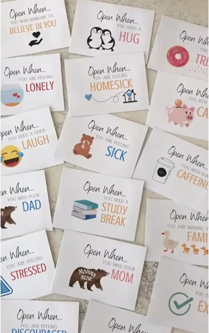 16 Pieces Open When Envelopes, University College Gifts, Leaving Home Gift, Custom Going Away to College Gift, College Daughter Son Gift