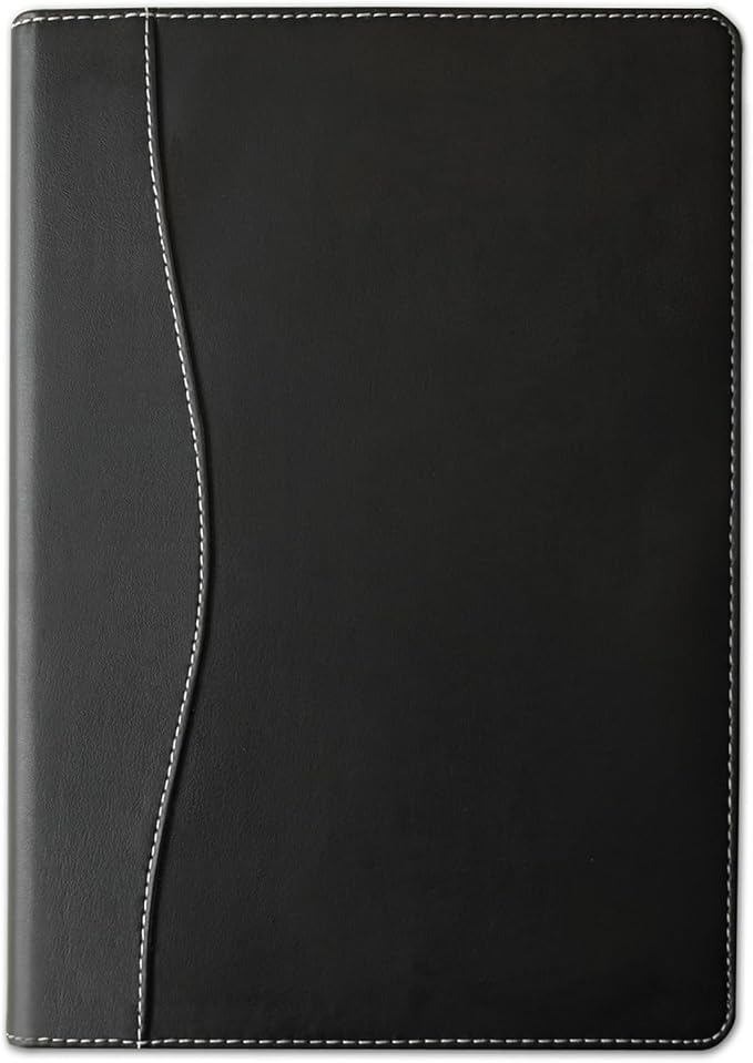 Padfolio/Portfolio Binder, Mini Padfolio Portfolio Binder 5 x 8 Legal Writing Pad, A5 Document Organizer Folder for Women, Black.