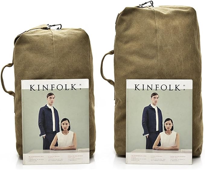 Military Duffel Bag Top Load Double Strap Canvas Backpack Army Travel Big Size