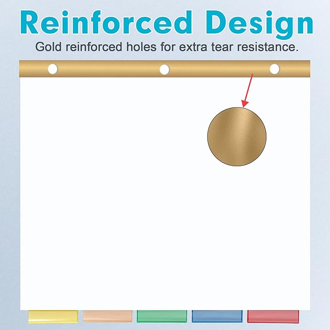 Binder Divider, PANDRI 120 Pack Binder Index White Dividers with 5 Tabs and Sticky Notes, Letter Size Paper Binder Divider for School Office Home Business