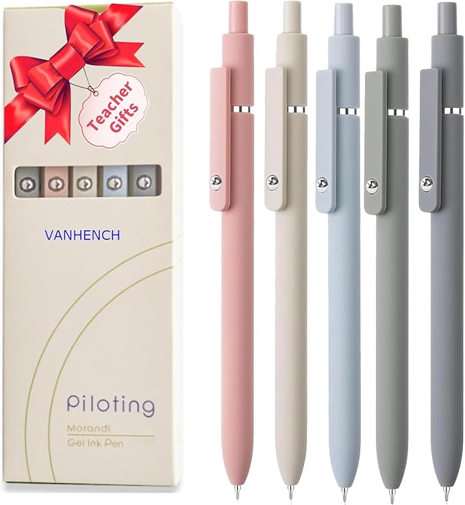 Vanhench Teacher Gifts for Women, Easter Gifts, Black Ink Pen Fine Point Smooth Writing Pen, Aesthetic Pens for Journaling Note Taking, Teacher Supplies, Preppy Stuff, Easter Basket Stuffers for Teens
