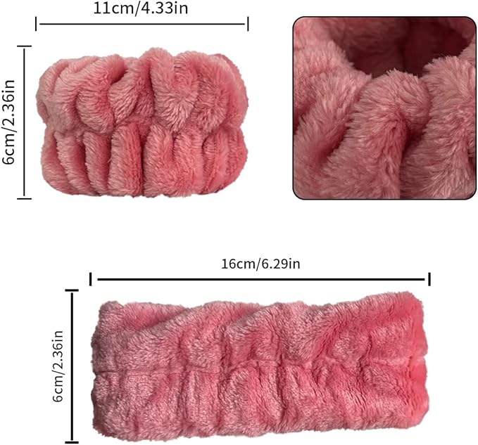 2 Pairs Wrist Washband for Women Washing Face, Wrist Spa Washband Absorbent Wristbands, Prevent Liquids from Spilling Down Your Arms