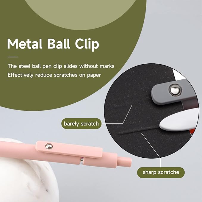 Gel Pens, 10 Pcs 0.5mm Fine Point Smooth Writing Pens Cute Pens, High-End Series Black Ink Pens for Journaling Note Taking, School Office Supplies for Women Men (10 Pcs Mixed colors)