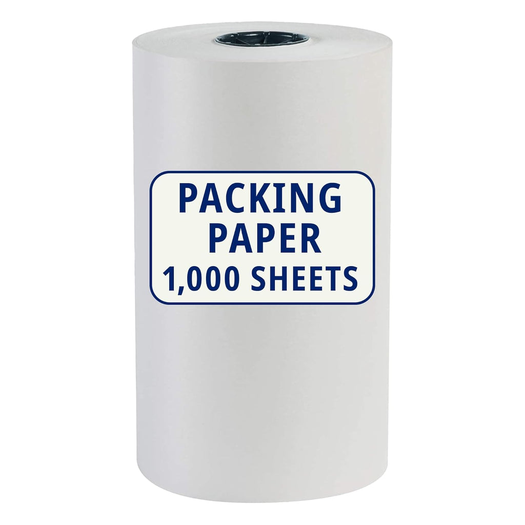 BOX USA Packing Paper Roll 1440'L x 15"W - 1,000 Sheets 17” Long Equivalent - Large White Newsprint for Shipping, Packaging, Storage and Moving Supplies