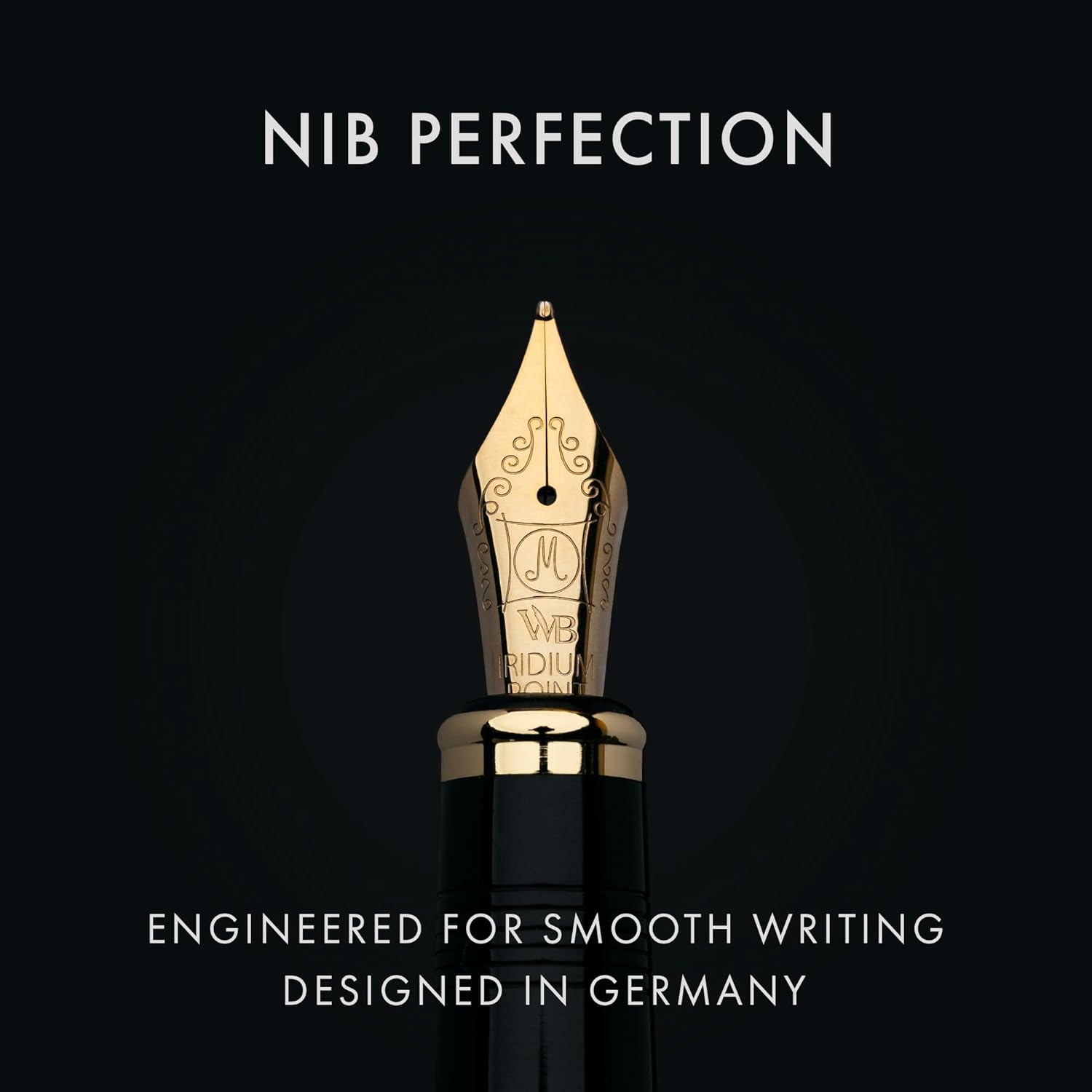 Wordsworth & Black Primori Fountain Pen Set [Red Gold]; Medium Nib, Gift Case, 24 Ink Cartridges, Refill Converter, Manual; Journaling, Calligraphy, Smooth Writing Pens; Left and Right Handed