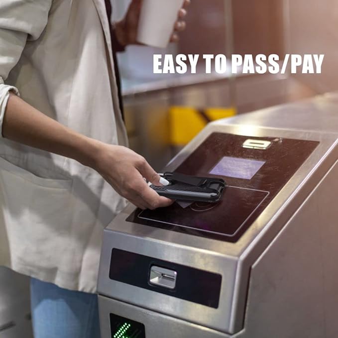 LIUGX Badge Holder, ID Card Holder with Metal Clip - Durable Polycarbonate (Holds 1 to 4 Cards), Portable Wallet for Office, Laborer, Police, Work, Black