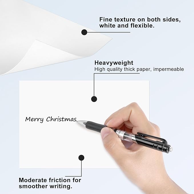 100 Sheets Cardstock 4”x 6”,Blank Card Stock 92lb/250gsm, Thick Heavy CardStock Printer Paper for Wedding Invitation, Greeting Cards Making, Postcards, Photos