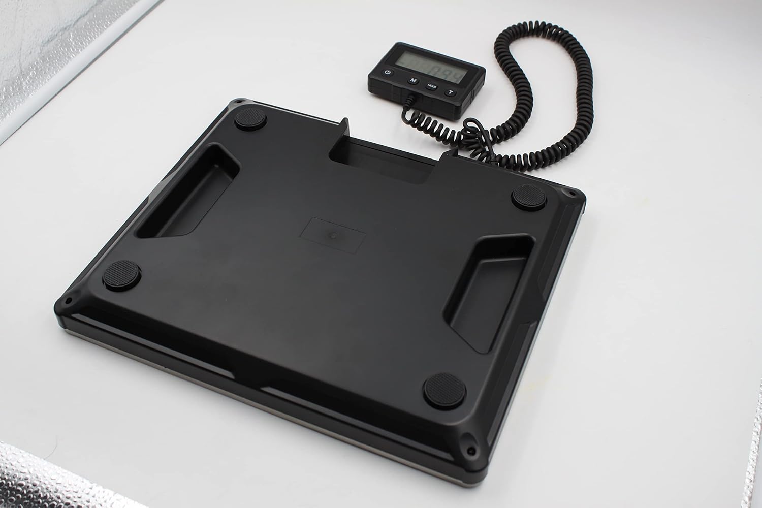 Maxus Shipping Scale 440lb, LCD Digital Postal Scale with Hold and Tare Funtion, Postage Scale for Packages Luggage Post Office Warehouse, Battery and Tape-c Power, Black