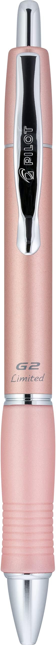 Pilot, G2 Limited Premium Gel Roller Pen, Fine Point 0.7 mm, Rose Gold Barrel, Black Ink