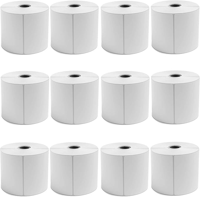 9527 Product 4x6 Direct Thermal Shipping Labels for Zebra 2844 ZP-450 ZP-500 ZP-505,Blank,450 Labels/Roll, 1" Core (12 Rolls)
