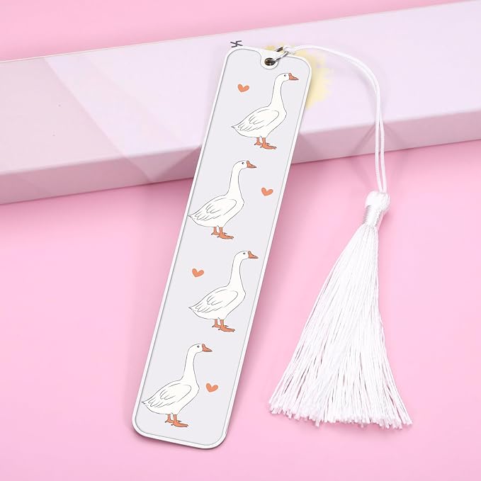 Funny Bookmarks, Cute Book Marks for Reading, Cute Silly Goose for Teen Girls Boys, Back to School Supplies Book Accessories Birthday Christmas