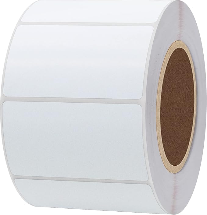 Hybsk 2.25x1.25 inch Direct Thermal Labels for Barcodes, Address, Compatible with Rollo Label Printer & Zebra Desktop Printers (2.25"x1.25",White)