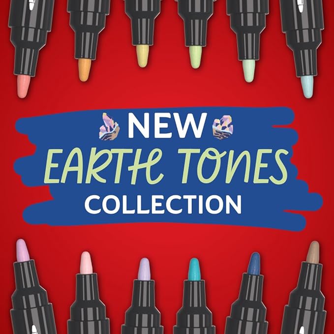 SHARPIE Creative Markers, Earth Tones, Water-Based Acrylic Markers, Bullet Tip, Assorted Colors, 12 Count, Everything The Light Touches Is Your Canvas, In celebration of Disney’s Mufasa: The Lion King