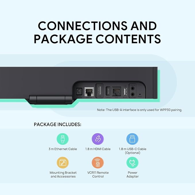 Yealink MeetingBar A10 Conference Room Webcam 4K 120° Wide Angle Camera with Android OS, Video Conferencing System with Microphone and Speaker, AI Speaker Tracking, Auto Framing, Teams Zoom Certified