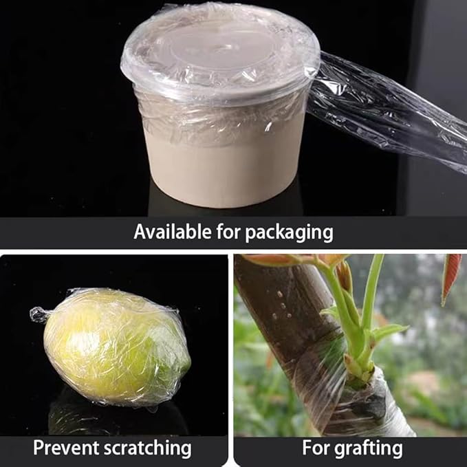 4 Pack Industrial Clear Stretch Wrap Film, 80 Gauge Thick, 3" x 1000ft Plastic Pallet Film, Industrial Strength Stretch up to 500% Stretch for Moving, Furniture, Wrapping, Shippin,Packing Materials