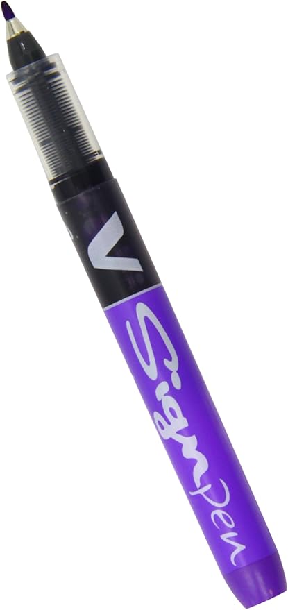 Pilot V Sign Pen Liquid Ink 2.0 mm Tip - Violet, Single Pen