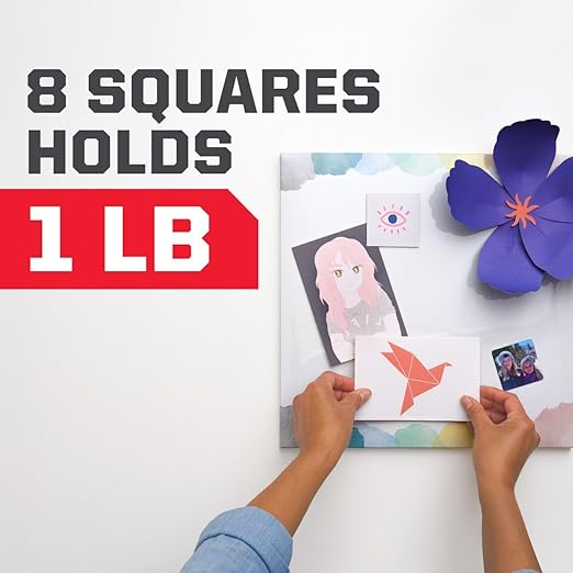 Scotch Removable Double-Sided Mounting Squares, 16 Pre-Cut Foam Squares, 0.7 in. x 0.7 in., Removes Easily Without Leaving Any Residue, Photo-Safe, Mess-Free Application (108AMS-SQ-16)