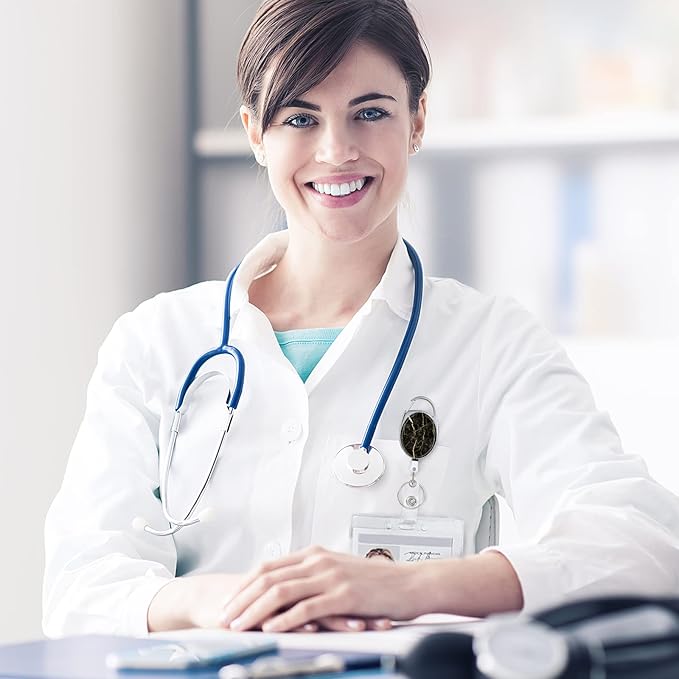 Badge Reels Retractable，Double Sided Color Print Pattern Retractable Badge Holders，with Retractable Keychain, Badge Clip and Key Ring，Durable Nylon Retractable Rope，Black Marble